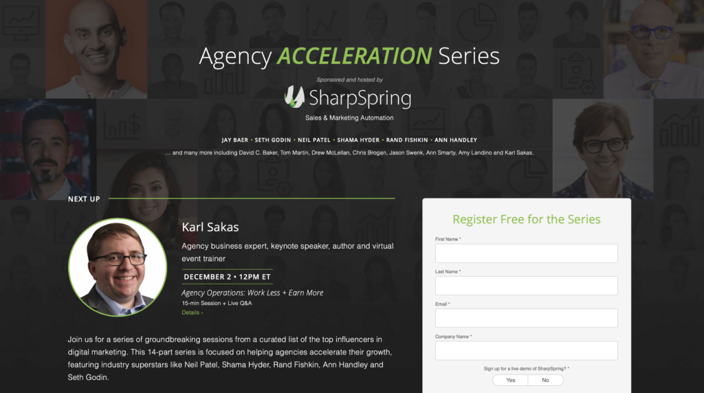 Agency Acceleration Series from SharpSpring